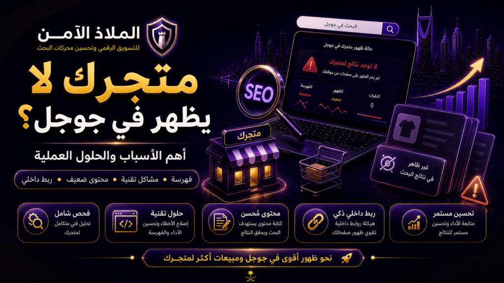 عدم ظهور المتجر في جوجل
